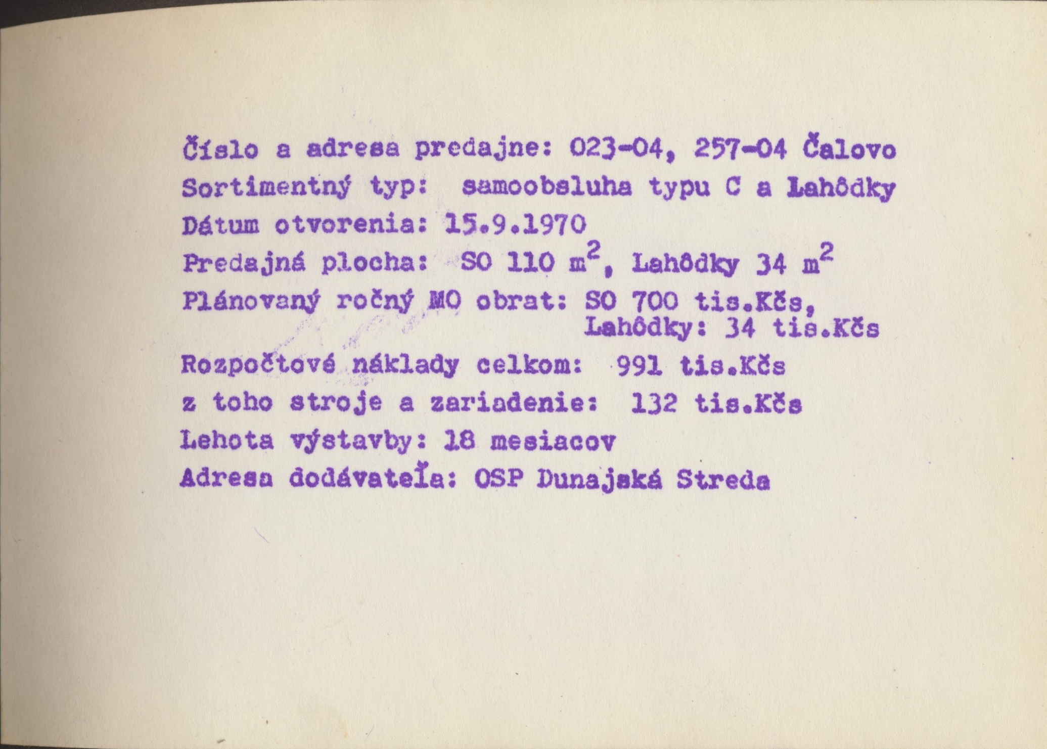 katalog  1969 Bratislava: Čalovo